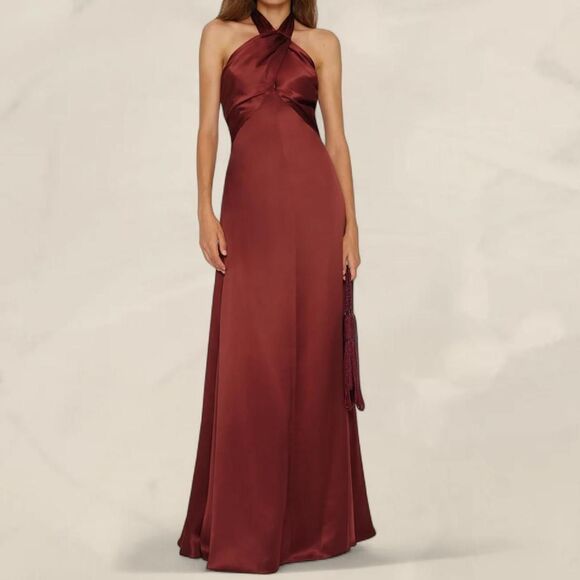 Reformation Dresses & Skirts - Reformation burgendy Veria Silk Dress size 4 NEW
